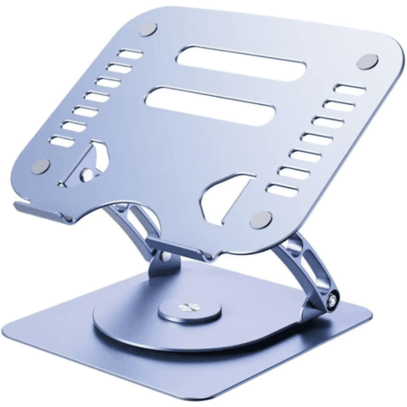 Rotating Laptop Stand – 360° Adjustable, Foldable Aluminum Desk Riser for All Laptops