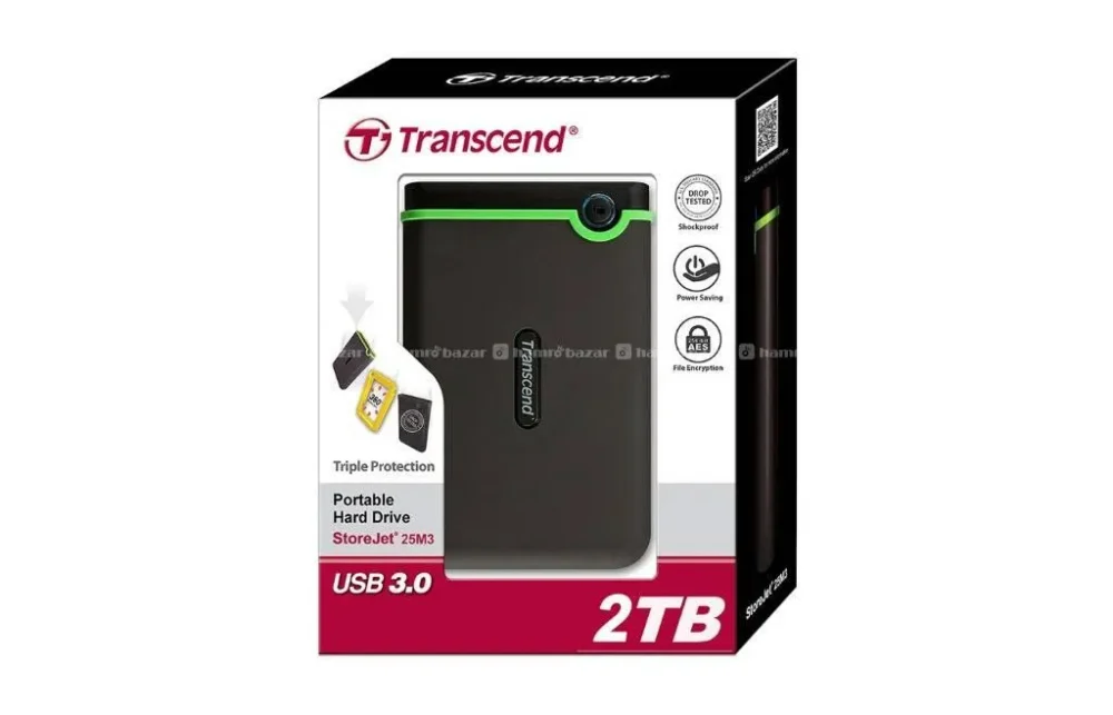 Transcend 2TB USB 3.1 Portable External Hard Drive